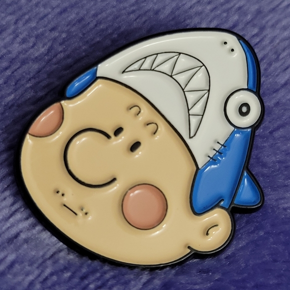 Blue Shark Guy Enamel Pin - Picture 6 of 10